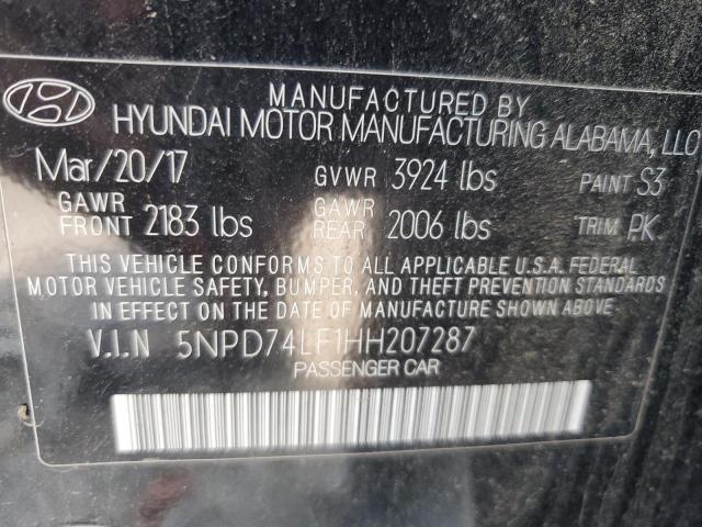 2017 HYUNDAI ELANTRA SE - 5NPD74LF1HH207287