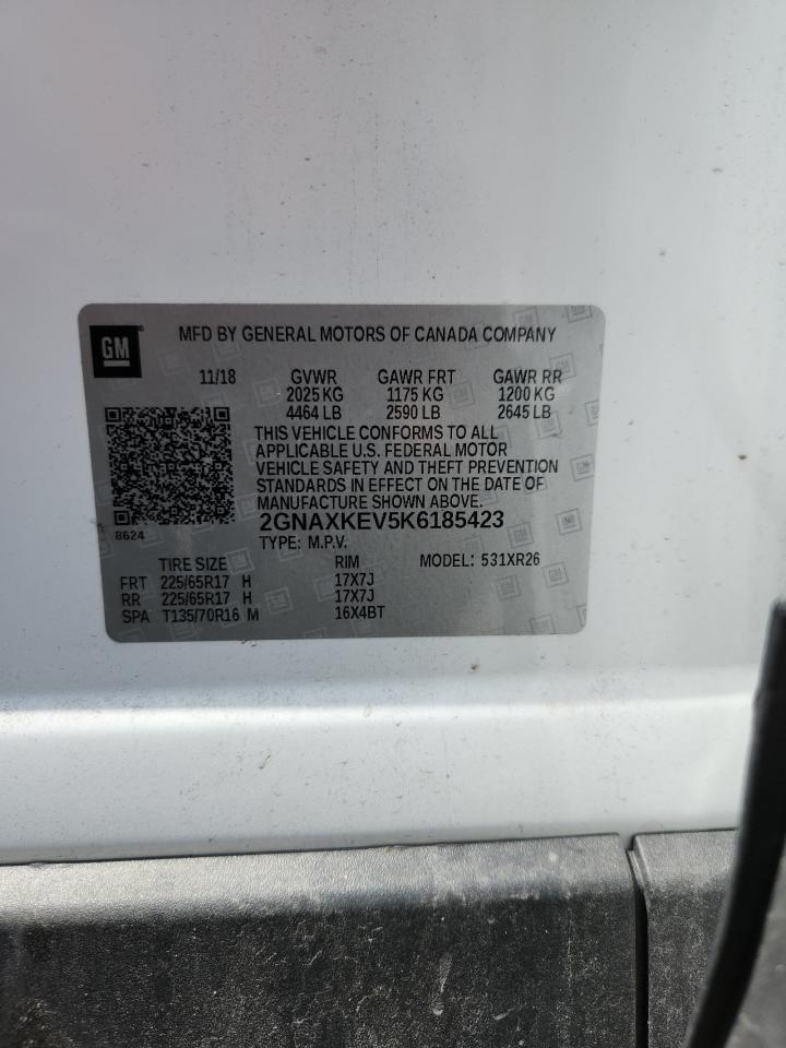 Lot #3202385113 2019 CHEVROLET EQUINOX LT