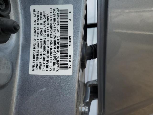 2021 HONDA CIVIC EX 19XFC1F35ME203178