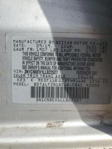 2020 NISSAN VERSA SV 3N1CN8EV1LL822527