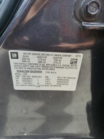 2016 CHEVROLET EQUINOX LT 2GNALCEK1G6268300