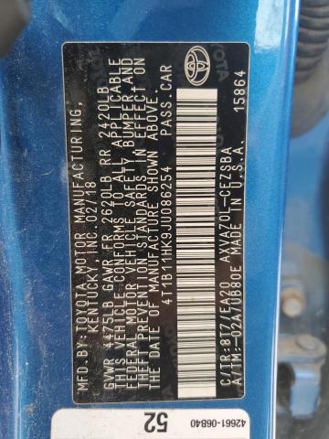 2018 TOYOTA CAMRY L - 4T1B11HK9JU086254