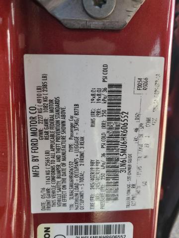 2017 LINCOLN MKZ HYBRID 3LN6L5MU6HR606552