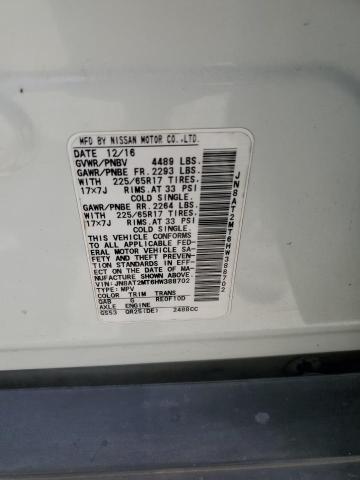 2017 NISSAN ROGUE S - JN8AT2MT6HW388702