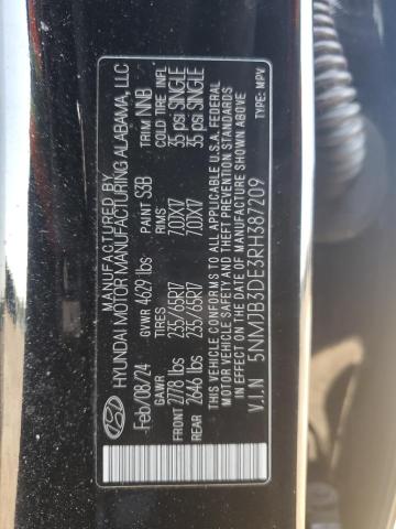 2024 HYUNDAI TUCSON SEL 5NMJB3DE3RH387209