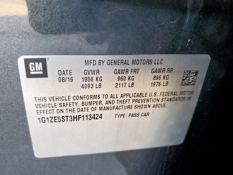 2017 CHEVROLET MALIBU LT - 1G1ZE5ST3HF113424