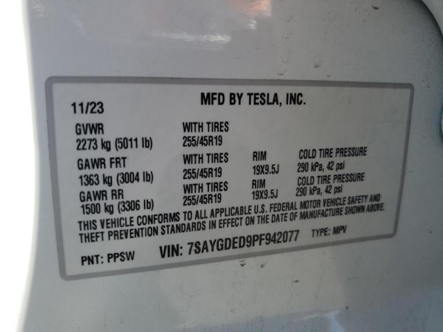 2023 TESLA MODEL Y 7SAYGDED9PF942077
