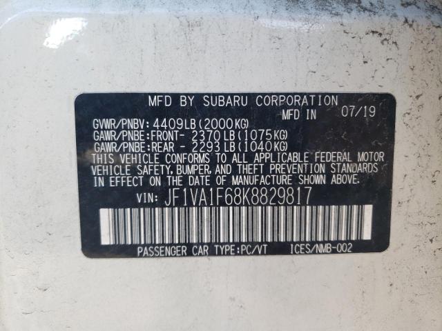 2019 SUBARU WRX PREMIU - JF1VA1F68K8829817