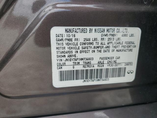 2017 INFINITI Q50 PREMIU JN1EV7AP1HM734603