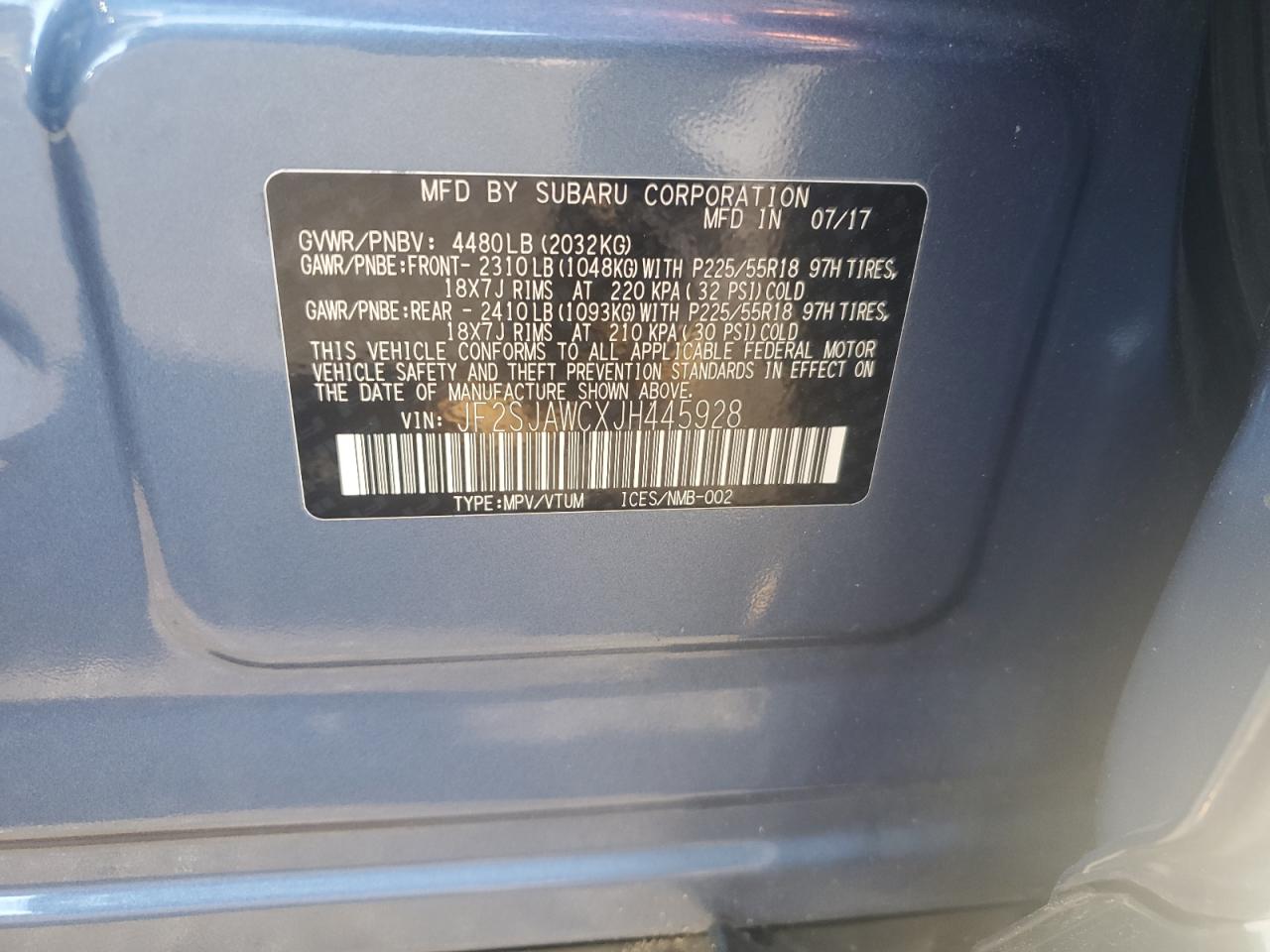 SUBARU FORESTER 2.5I TOURING