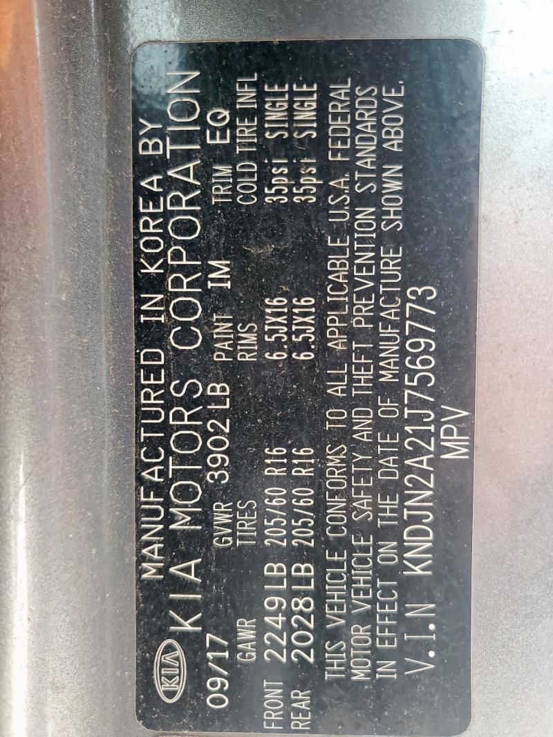 2018 KIA SOUL - KNDJN2A21J7569773