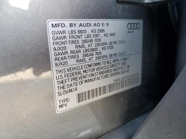 2017 AUDI Q7 PREMIUM WA1LAAF76HD033118