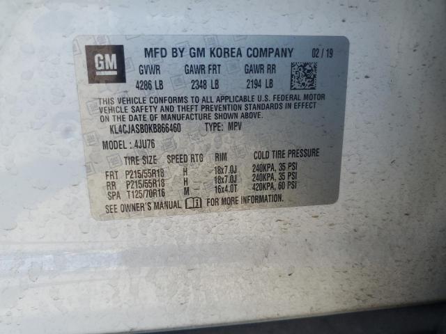 2019 BUICK ENCORE PRE KL4CJASB0KB866460