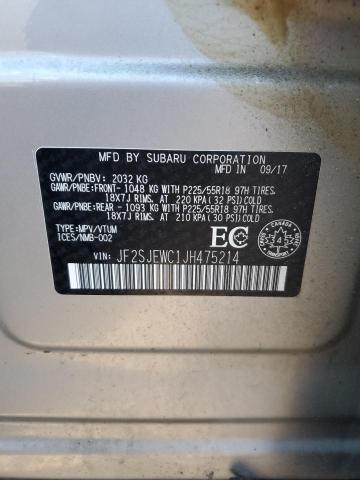 2018 SUBARU FORESTER 2 JF2SJEWC1JH475214