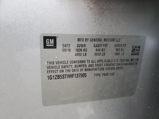 2017 CHEVROLET MALIBU LS 1G1ZB5ST8HF137985