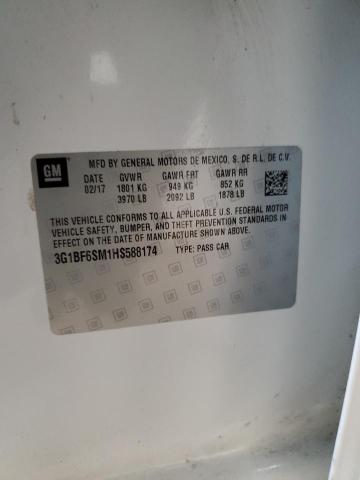 2017 CHEVROLET CRUZE PREM 3G1BF6SM1HS588174