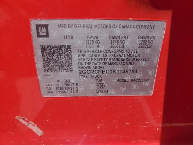 2019 CHEVROLET SILVERADO LD C1500 LT 2GCRCPEC0K1145184