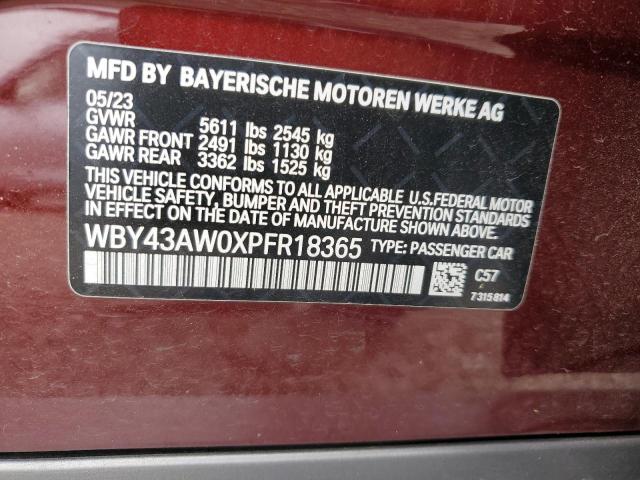 2023 BMW I4 EDRIVE WBY43AW0XPFR18365