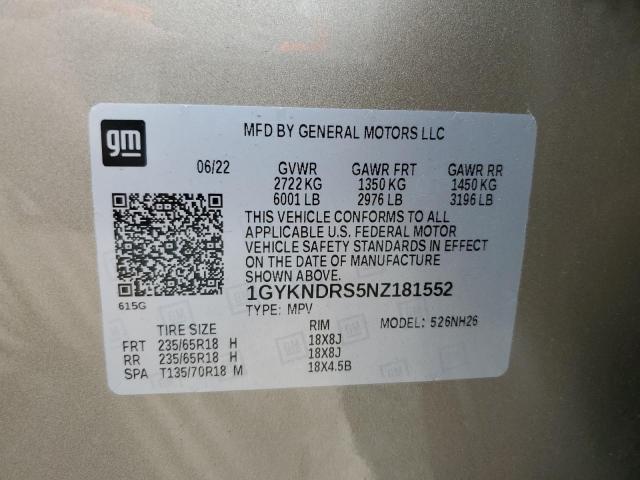 2022 CADILLAC XT5 PREMIU 1GYKNDRS5NZ181552