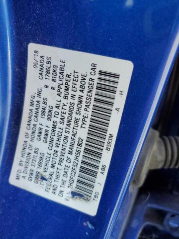 2018 HONDA CIVIC LX 2HGFC2F52JH561802