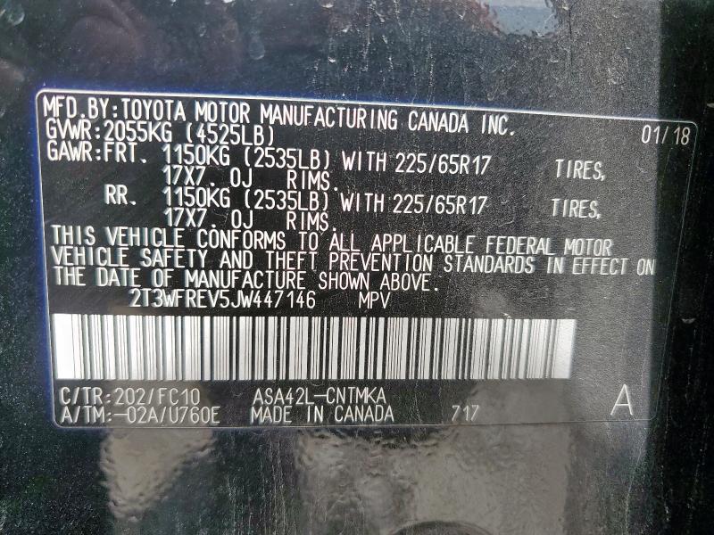 2018 TOYOTA RAV4 ADVEN - 2T3WFREV5JW447146