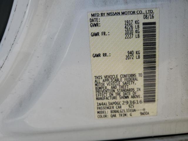 2016 NISSAN ALTIMA 2.5 - 1N4AL3AP0GC293616