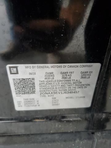 2018 CHEVROLET EQUINOX LT - 2GNAXSEV1J6349457