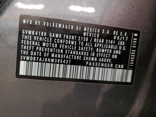 2017 VOLKSWAGEN JETTA SE - 3VWDB7AJ8HM385437