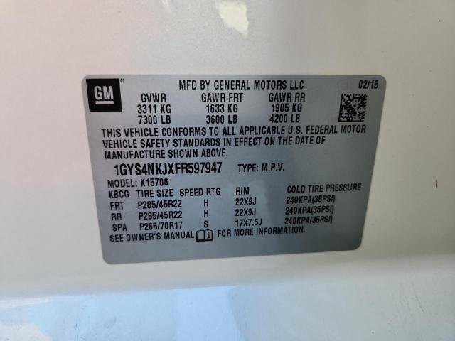2015 CADILLAC ESCALADE P 1GYS4NKJXFR597947