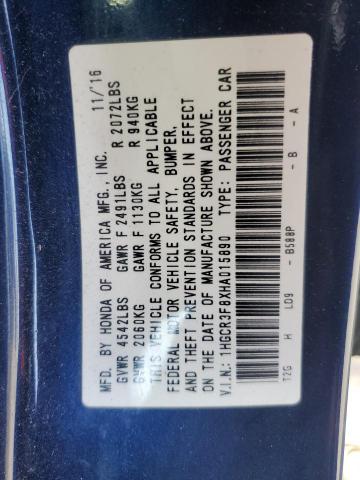 2017 HONDA ACCORD EXL 1HGCR3F8XHA015890