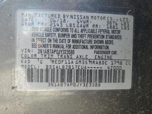 2018 NISSAN SENTRA S 3N1AB7AP0JY323588