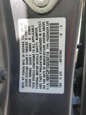 2016 HONDA CIVIC EX - 19XFC2F72GE242114