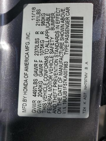 2019 ACURA TLX TECHNO 19UUB1F57KA007983