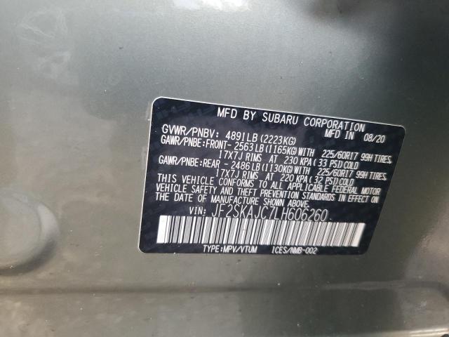2020 SUBARU FORESTER P JF2SKAJC7LH606260