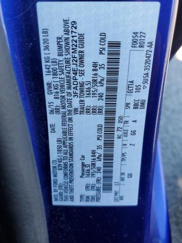 2015 FORD FIESTA SE 3FADP4EJ2FM221729