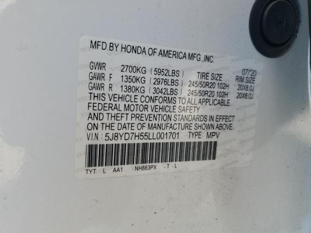2020 ACURA MDX SPORT 5J8YD7H55LL001701