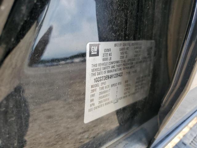 2017 CHEVROLET COLORADO Z71 1GCGTDEN4H1226422