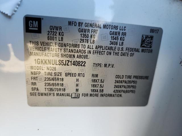 2018 GMC ACADIA SLT 1GKKNULS5JZ140822