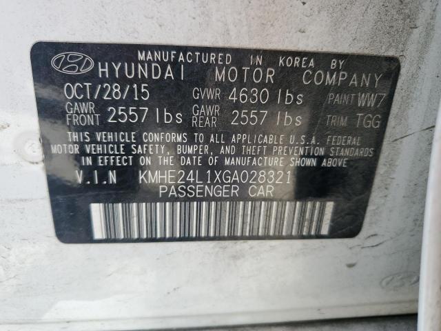 2016 HYUNDAI SONATA HYB KMHE24L1XGA028321
