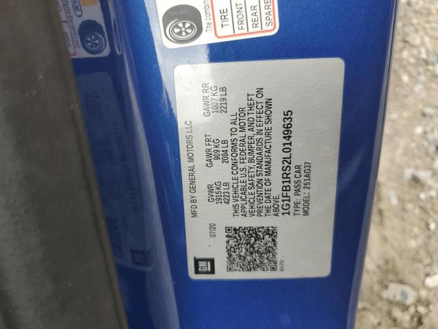 2020 CHEVROLET CAMARO LS 1G1FB1RS2L0149635