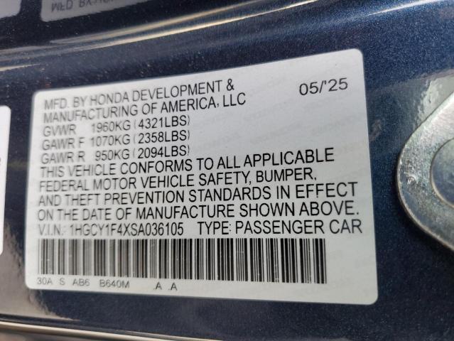 2025 HONDA ACCORD SE 1HGCY1F4XSA036105