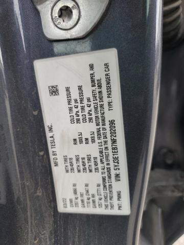 2022 TESLA MODEL 3 5YJ3E1EB7NF202096