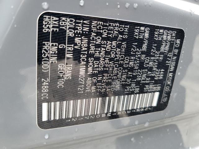 2021 NISSAN ROGUE SL JN8AT3CA1MW027121