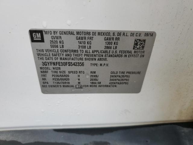 2015 CADILLAC SRX PERFOR - 3GYFNFE30FS542356