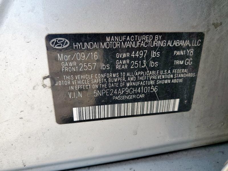 2016 HYUNDAI SONATA SE - 5NPE24AF9GH410156