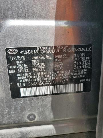 2019 HYUNDAI SANTA FE L 5NMS5CAA1KH072217