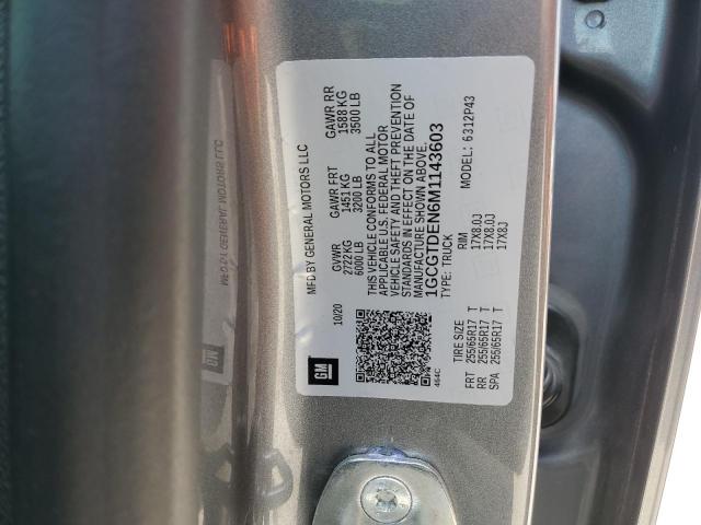 2021 CHEVROLET COLORADO Z 1GCGTDEN6M1143603