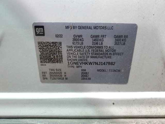 2022 CHEVROLET TRAVERSE LT 1GNEVHKW7NJ147982
