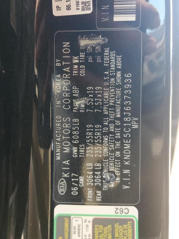 2018 KIA SEDONA SXL KNDME5C18J6373936