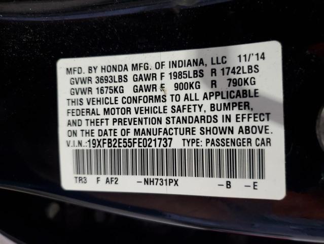 2015 HONDA CIVIC LX 19XFB2E55FE021737